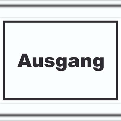 HB-Druck Ausgang Schild mit Text Exit Schluss waagerecht A4 (210x297mm)
