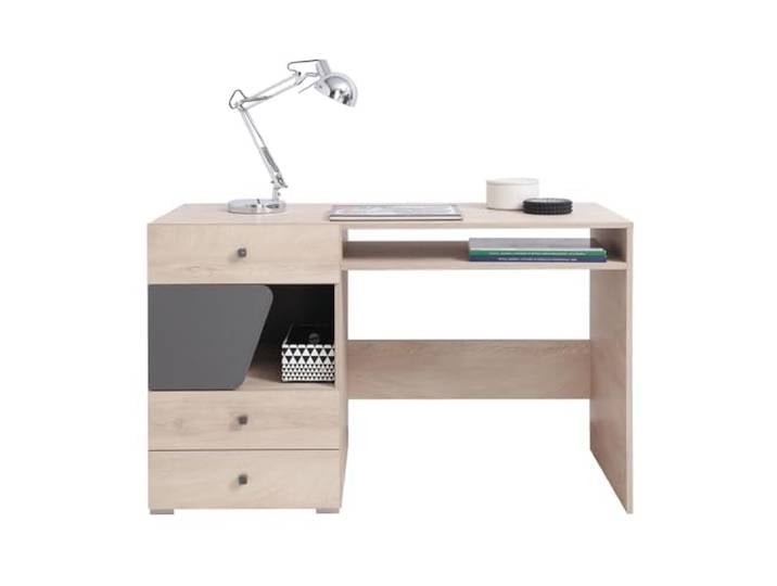 Lomadox Jugendzimmer Kinderzimmer Schreibtisch 125cm in Eiche mit anthrazit
