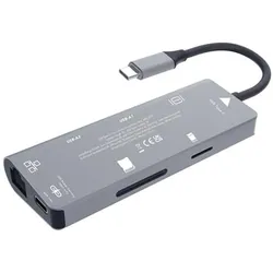 MediaRange MRCS510 (USB-C, 7 Ports), Dockingstation + USB Hub, Silber