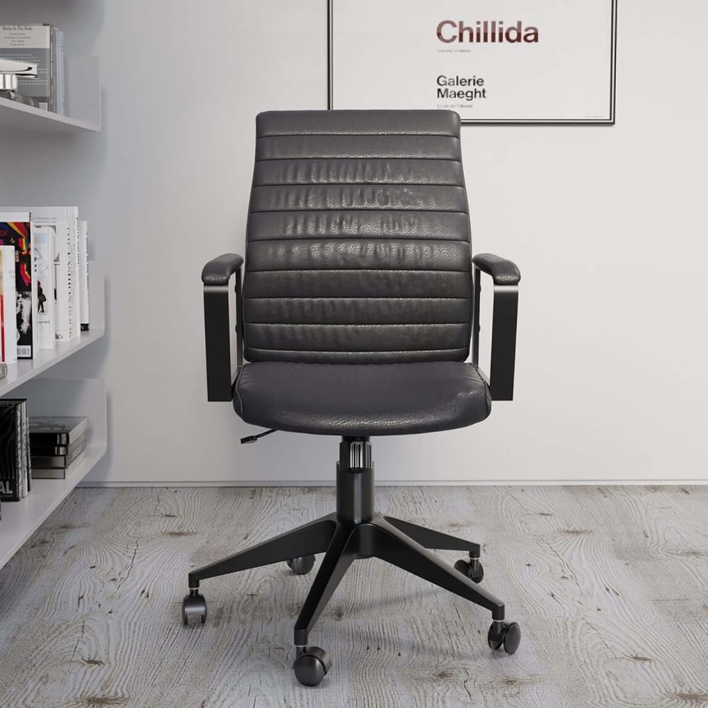 Kare Design Chaise de bureau pivotante réglable à roulettes noire Noir 57x105x61cm