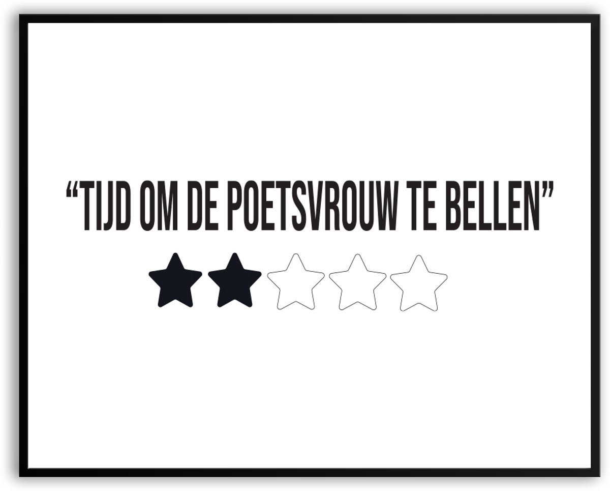 WC Review Fotolijst Badkamer - Grappige Moderne Kunst - 40 x 50 cm