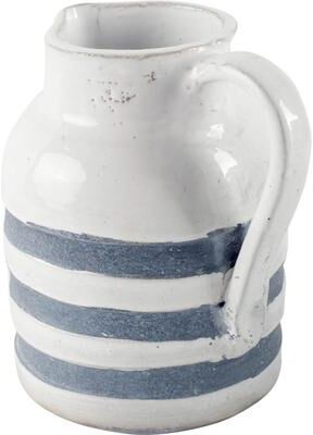 Mercana Harmon II White Blue Ceramic Jug (Large)