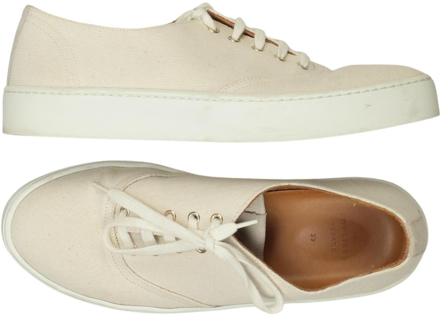 Sezane Damen Halbschuh, Beige, Gr. EU 39, Leder - Second Hand