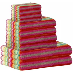 CAWÖ Handtuch Set, 10-tlg. - C Life Style, 2x Duschtuch, 4x Handtuch, 4x Gästetuch Multicolor / Set