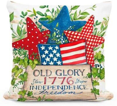 Magnolia Goods & More Inc "Independence Old Glory Pillow Red 18"" Square, 18"" Square, Red"