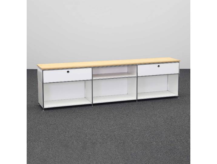 Sideboard System4 228.0 x 40.0 cm, Weiss, Neu, Sideboard - Ideal für stilvolle Akzente