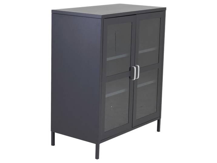 Livetastic Sideboard, Schwarz, Metall, 2 Fächer, 80x97x43 cm, Kleinmöbel, Kommoden, Sideboards