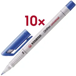 Stabilo 10x Folienschreiber »OHPen Universal« blau