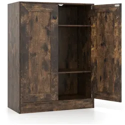 Helloshop26 - Holzschrank 60 x 30 x 80 cm mit verstellbaren Einlegeböden und verstärkten Sicherheitsmerkmalen modernes Design 20_0017544