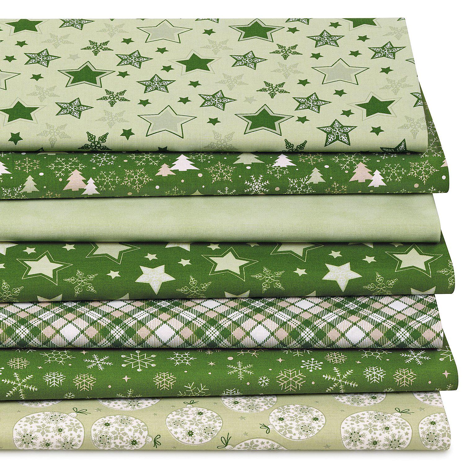Patchwork- und Quiltpaket "Sternentraum", grün-color