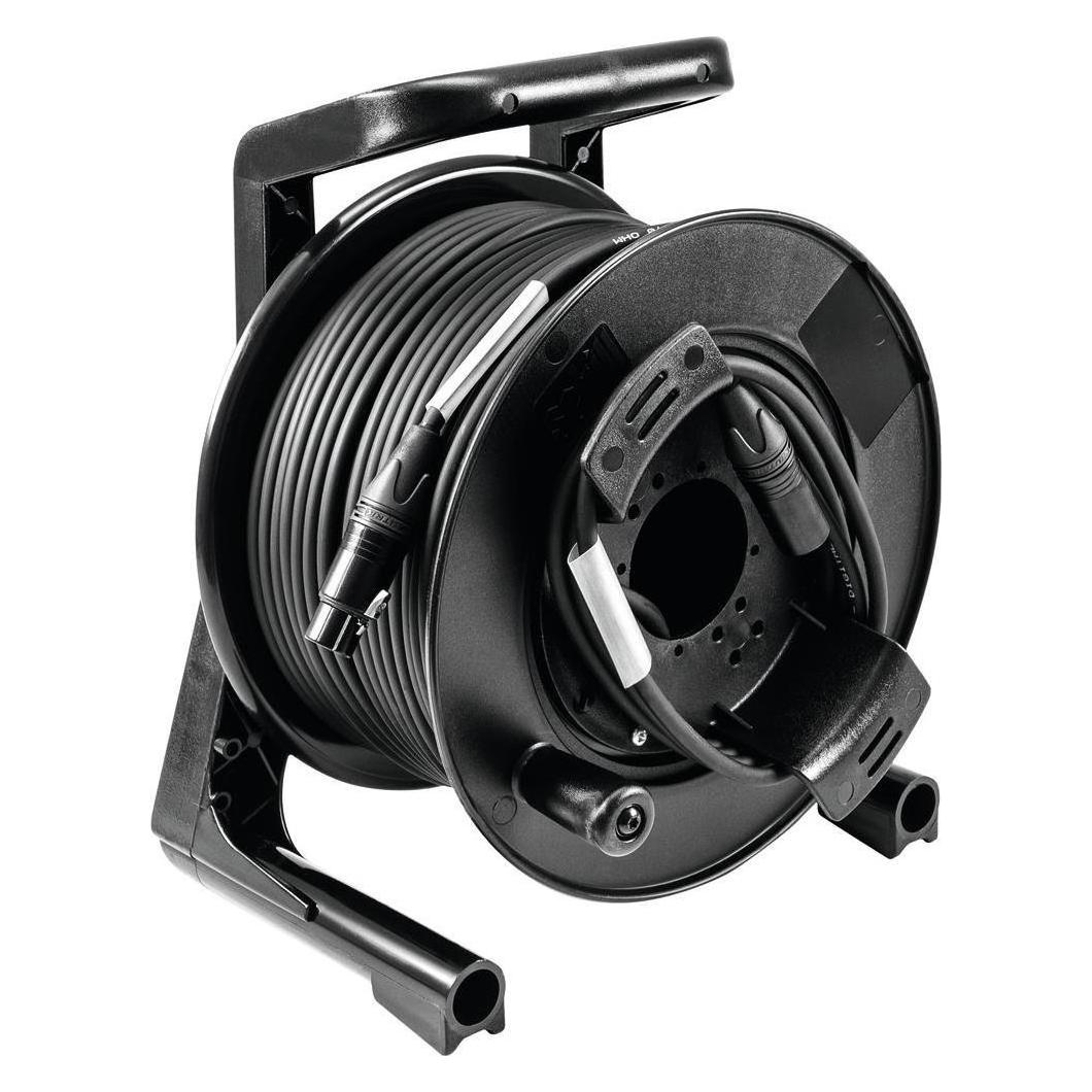 Psso DMX Kabeltrommel XLR 50m sw Neutrik 2x0,22 (50 m) (3030745K)