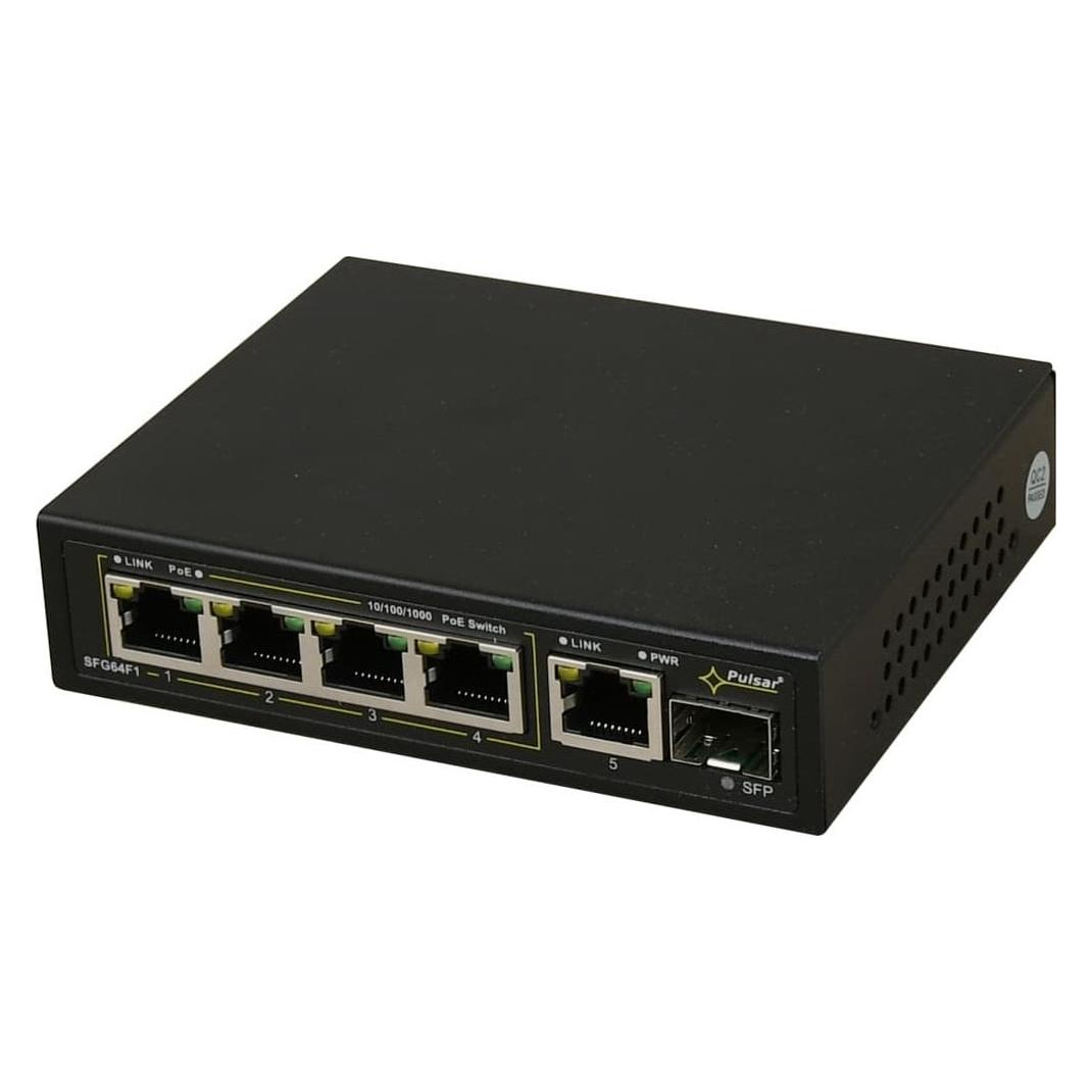 Pulsar 6-Port-Switch SFG64F1 bis zu 4 IP-Kameras (6 Ports) (24601)