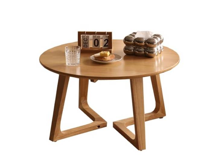 ROHCGHC Beistelltisch, Nachttisch, moderner Beistelltisch, Holz-Akzenttisch(/Natural,80x43 cm)