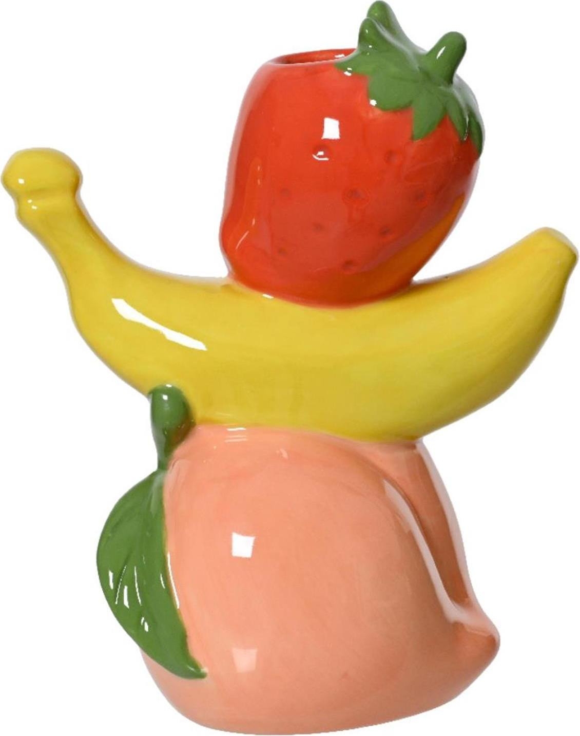 Decoris Porseleinen vaas voor fruit, Hoogte: 18 cm
