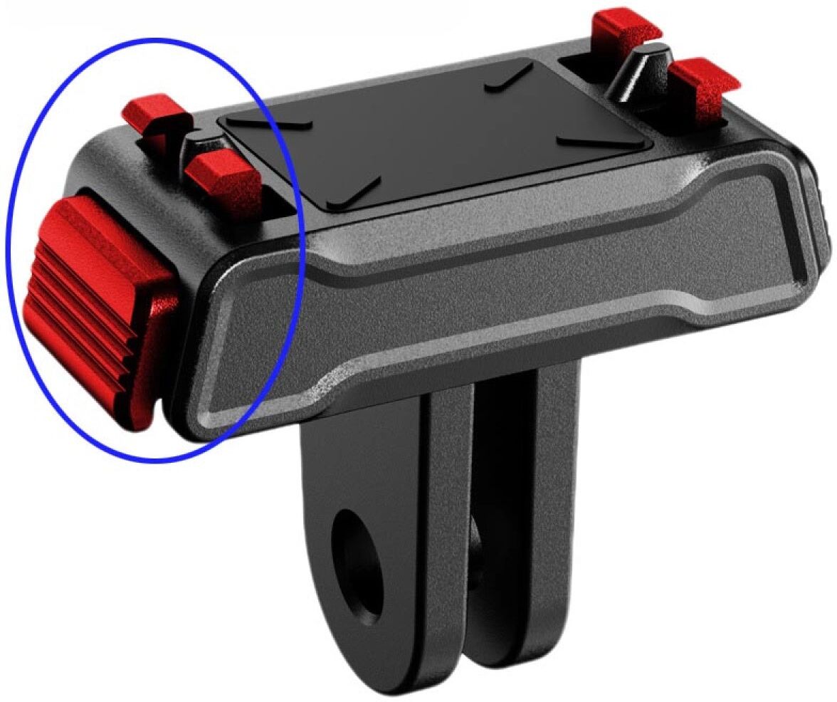 INF Base magnétique à fixation rapide compatible avec DJI Action 5 Pro, Action 4, Action 3 et Action 360 Rouge
