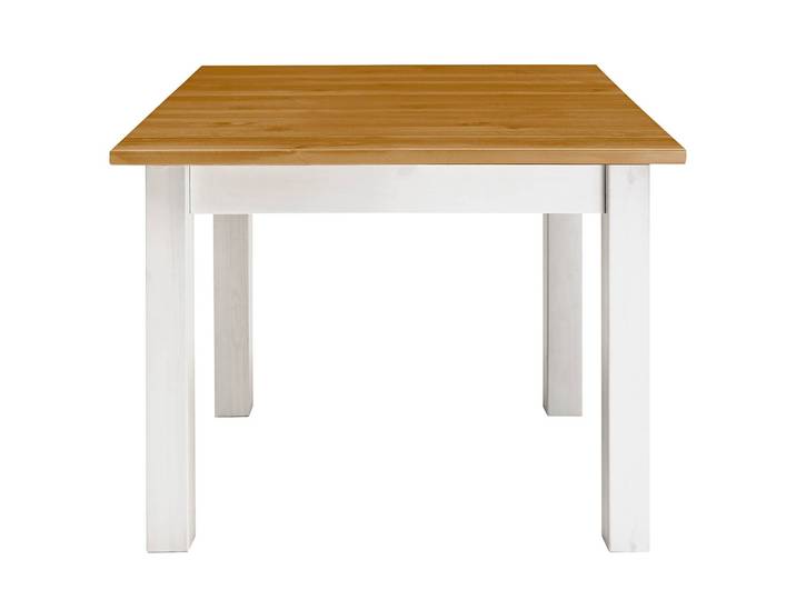Table Boston II 78 x 78 x 78cm Blanc/Epicéa blanc/Epicéa lessivé