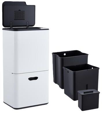 YUN Dual Compartment Kitchen Trash Can with Compost Bin, Inner Buckets & Odor Filter