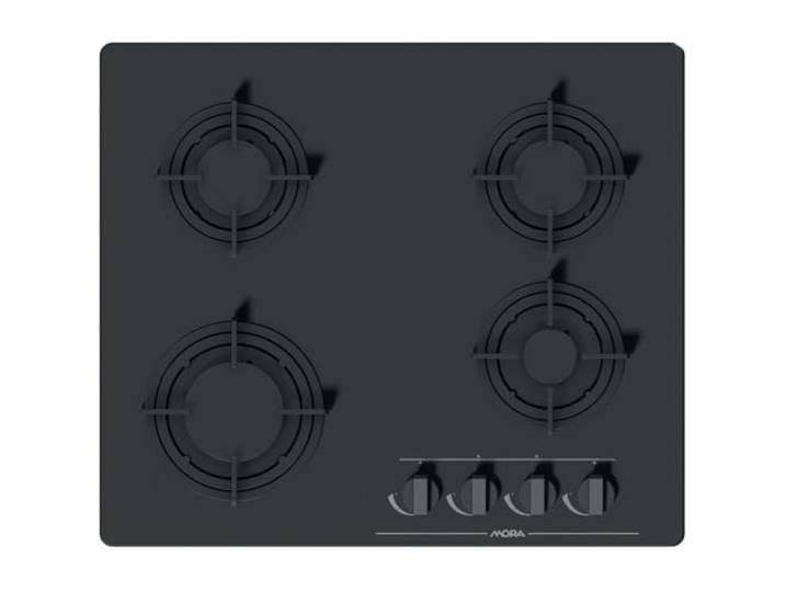 Mora VDP 645 GB3 Gaskochfeld schwarz – Kochfeld (Gasherd, gehärtetes Glas, Schwarz, Gusseisen, drehbar)