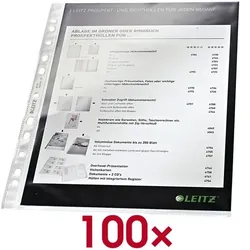 Leitz Prospekthüllen »4770« A4 glasklar - 100 Stück transparent, 23x30.5 cm