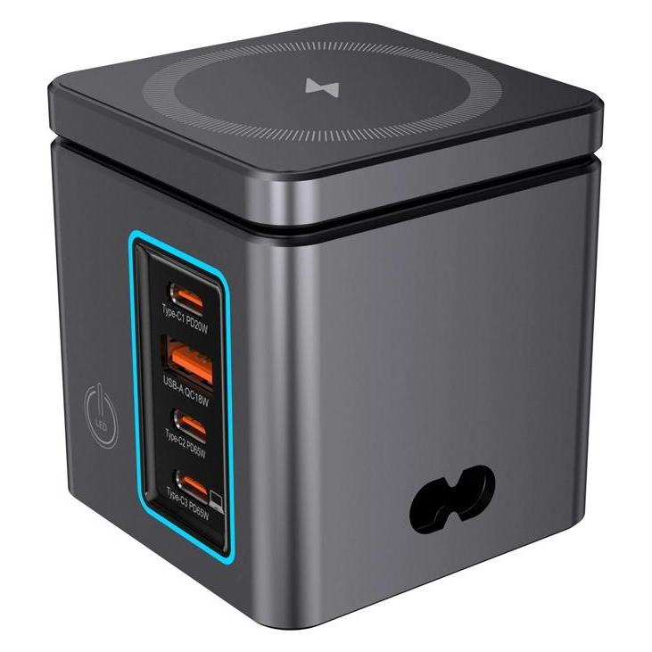 BlitzWolf BW-i113 GaN, USB-A, 3xUSB-C, 105W mains charger (105 W, 6 Ports) (BW-I113)
