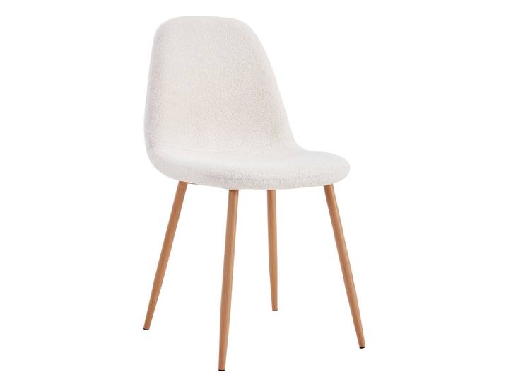 Chaise visiteur Bouclette Romy - Coloris blanc