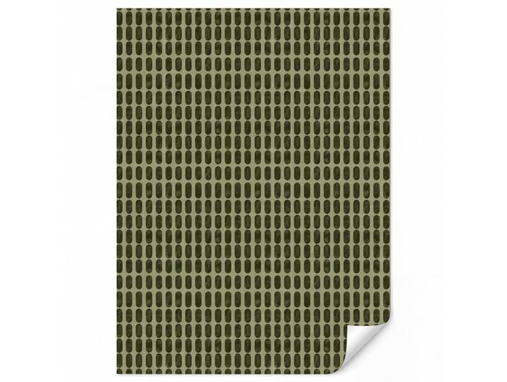 OnlyWow Tapete - Rhythmic - Aufschlag - Grün - 160x220 cm, Olivgrün, Papier, Rechteckig, 160x220 cm, Tapeten & Wandverkleidungen, Vliestapeten