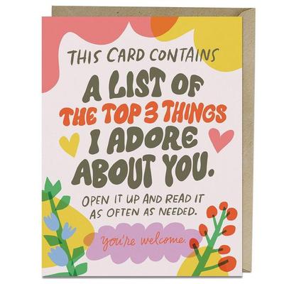 6-Pack Em & Friends Top 3 Things Greeting Card, Taschenbuch von Em & Friends, Abrams and Chronicle Books IWUK, 978-1-64246-530-3