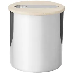 Stelton Scoop Teedose mit Löffel, Tee Zubehör, Silber