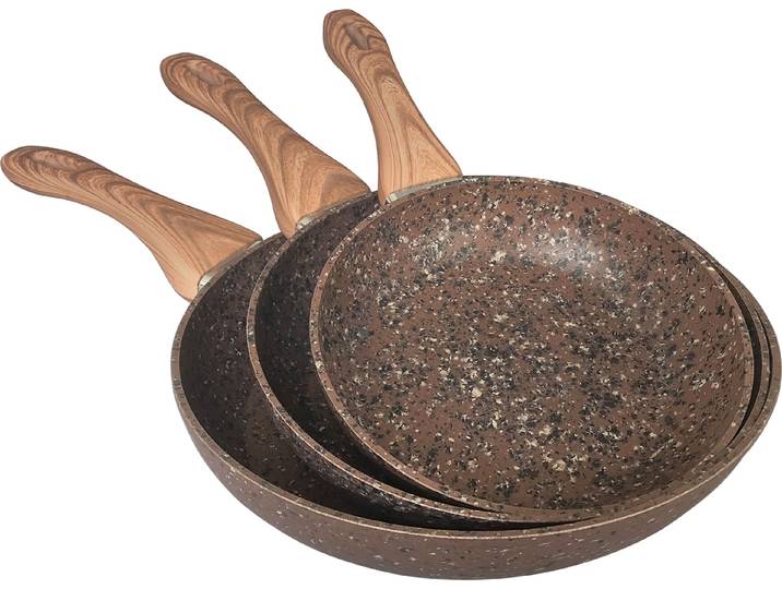 Bratpfanne CS KOCH-SYSTEME STEINFURT, antihaftbeschichtet, Aluminiumlegierung , braun, B:28cm H:5cm L:50cm Ø:28cm, Pfannen, Bratpfanne, antihaftbeschichtet