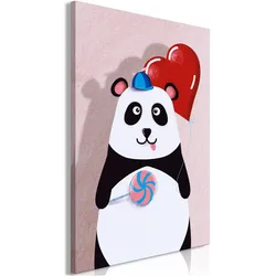 Artgeist, Bilder, Panda with a Balloon (1 Part) Vertical (80 x 120 cm)