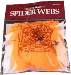 Inspire Curations Artificial Stretchy Spider Web Halloween Spider Web Decoration For Haunted Houses & Spooky Party Scenes orange 100g