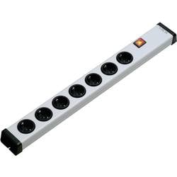 Ehmann 0201x00072300 Steckdosenleiste mit Schalter 7fach Weiß ohne Stecker 1 St.