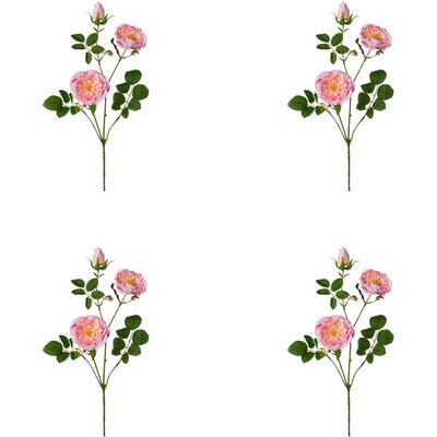 Kunstblume CREATIV GREEN "Rosenzweig", rosa, H:73cm, Obermaterial: 60% Polyester, 40% Polyethylen, Kunstpflanzen