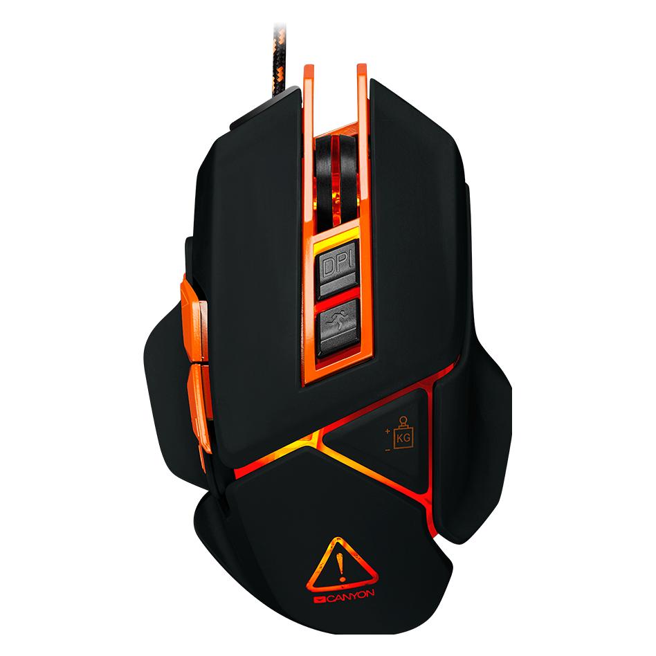 Canyon Gaming mouse Hazard GM-6, with backlight, 9 programmable buttons, 6400 DPI (Kabelgebunden) (CND-SGM6N)