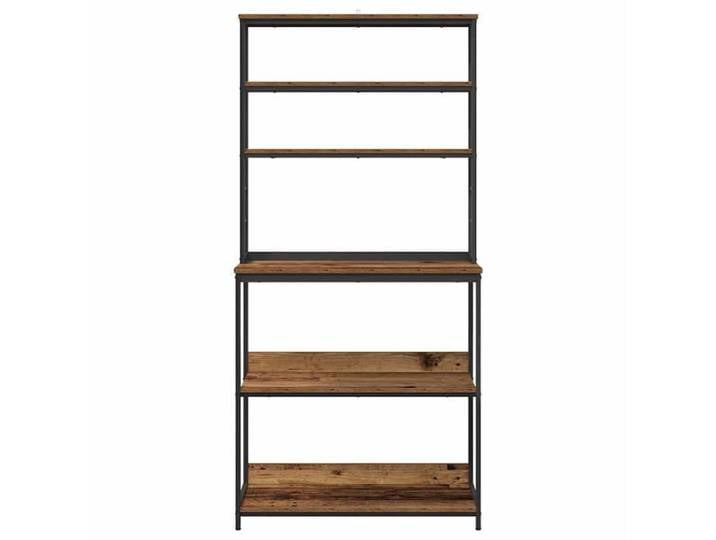 Bibliothèque SOLOMOON CHIC Étagère de cuisine Bois Ancien 80x40x168 cm BB514