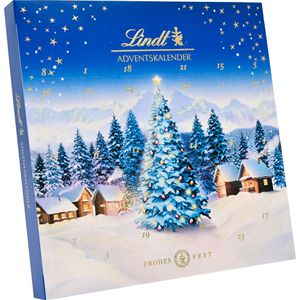 Lindt Adventskalender Weihnachts-Zauber, Pralinenauswahl, Tischkalender zum Aufstellen 115g