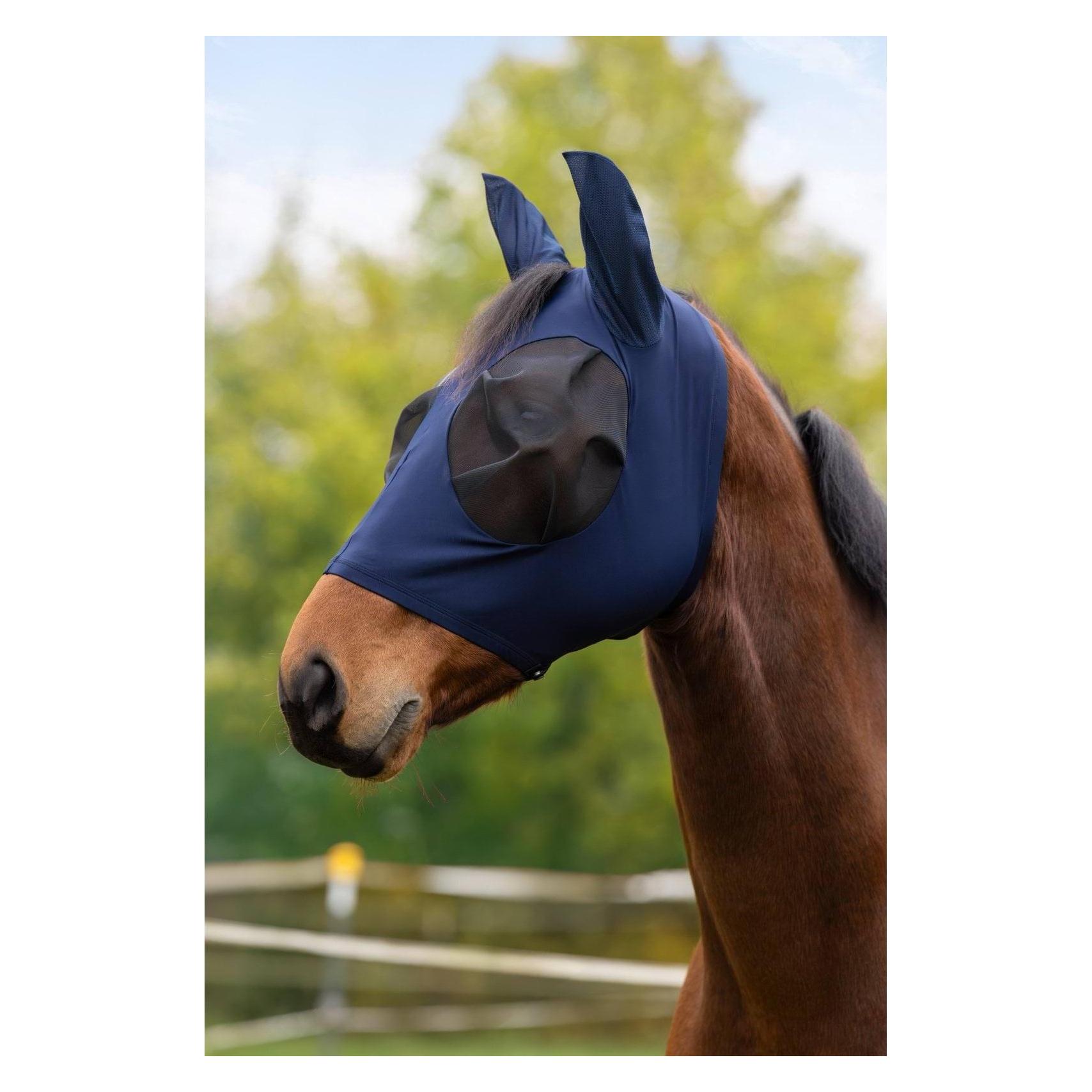 Kerbl Fliegenschutzmaske FinoStretch Zipper, blau, Cob blau, Cob (3230461)