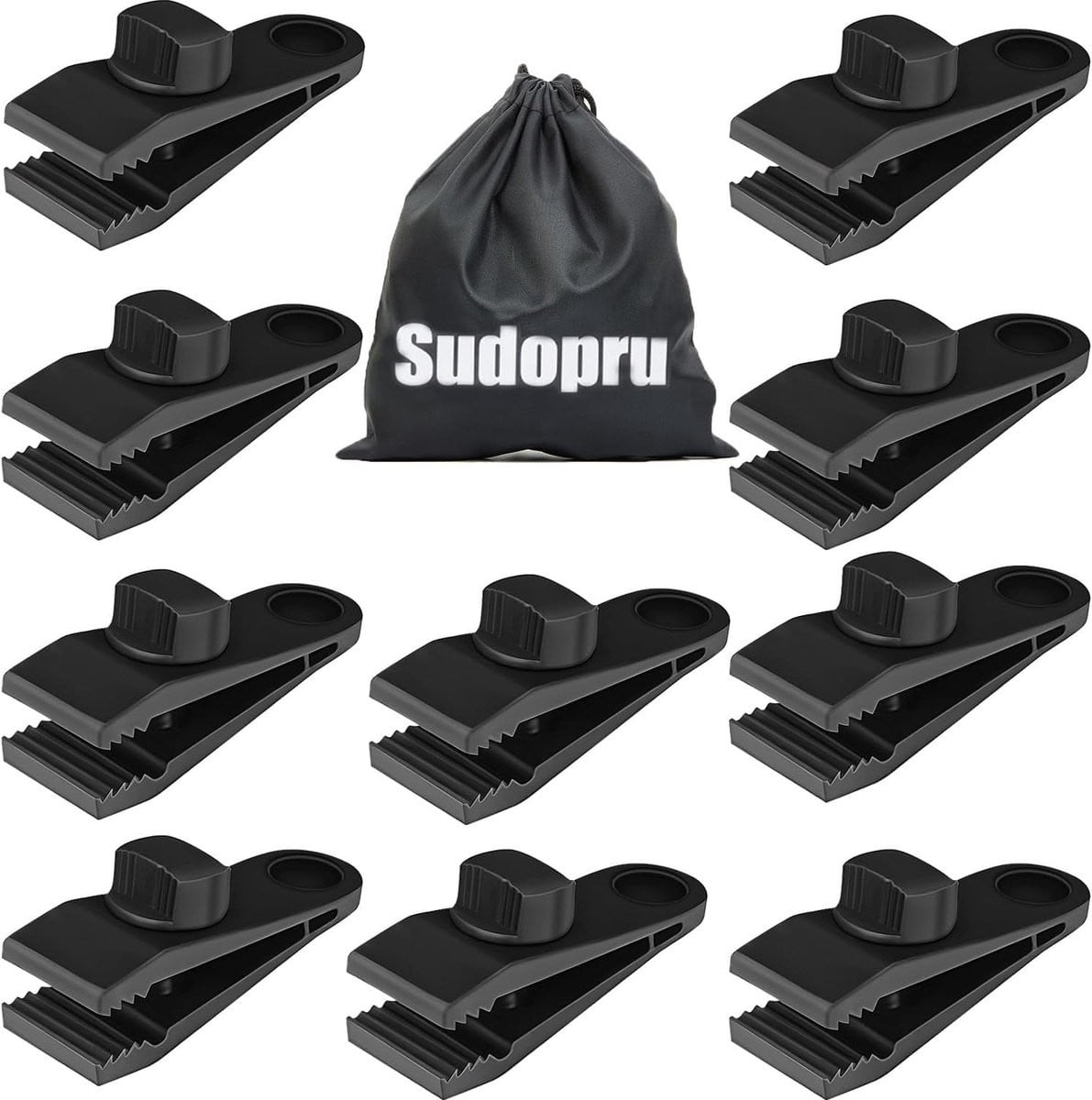 10x Heavy Duty Zeilclips - Sterke klemmen voor zwembadafdekking, luifel, caravan en camping