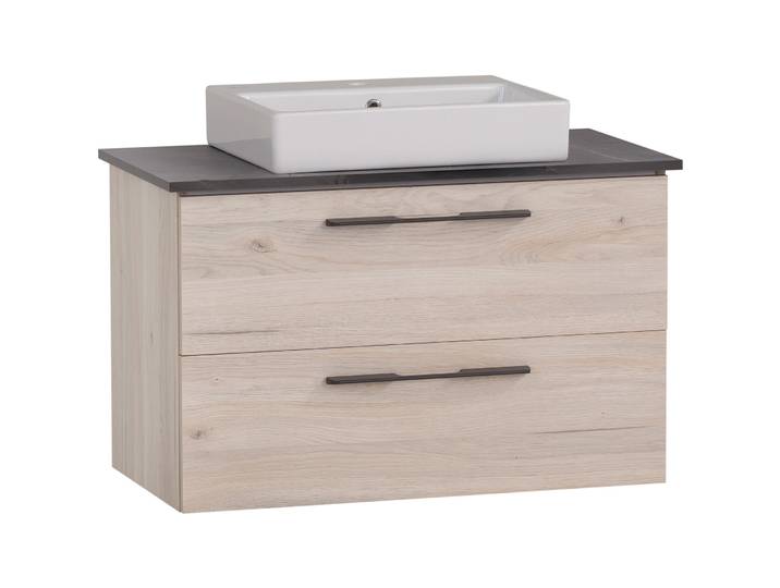 Waschtisch mit Lavabo Maxin sand Holz B 86 T 45 cm H 66.4 cm - Material: Holzwerkstoff - Waschtisch mit Lavabo