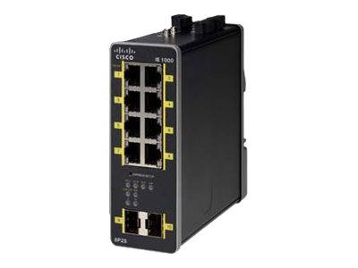 Cisco IE-1000-8P2S-LM, Managed, Gigabit Ethernet (10/100/1000), Vollduplex, Power over Ethernet (PoE)