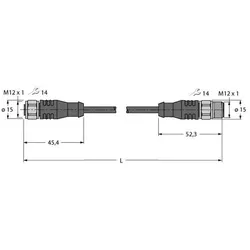 Turck Aktuator- u. Sensorleitung RKSV4.5T2RSSV4.5TTXL