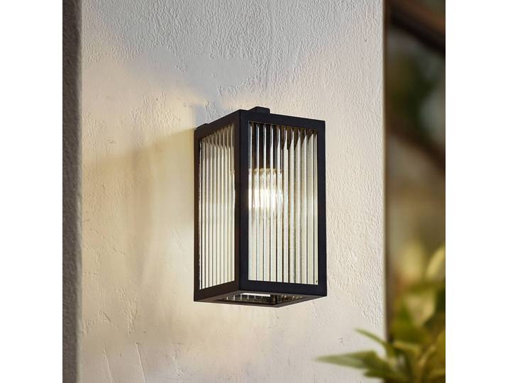 Wandlamp buiten Bolgar, dimbaar, zwart, metaal, Modern, Wandlamp buiten