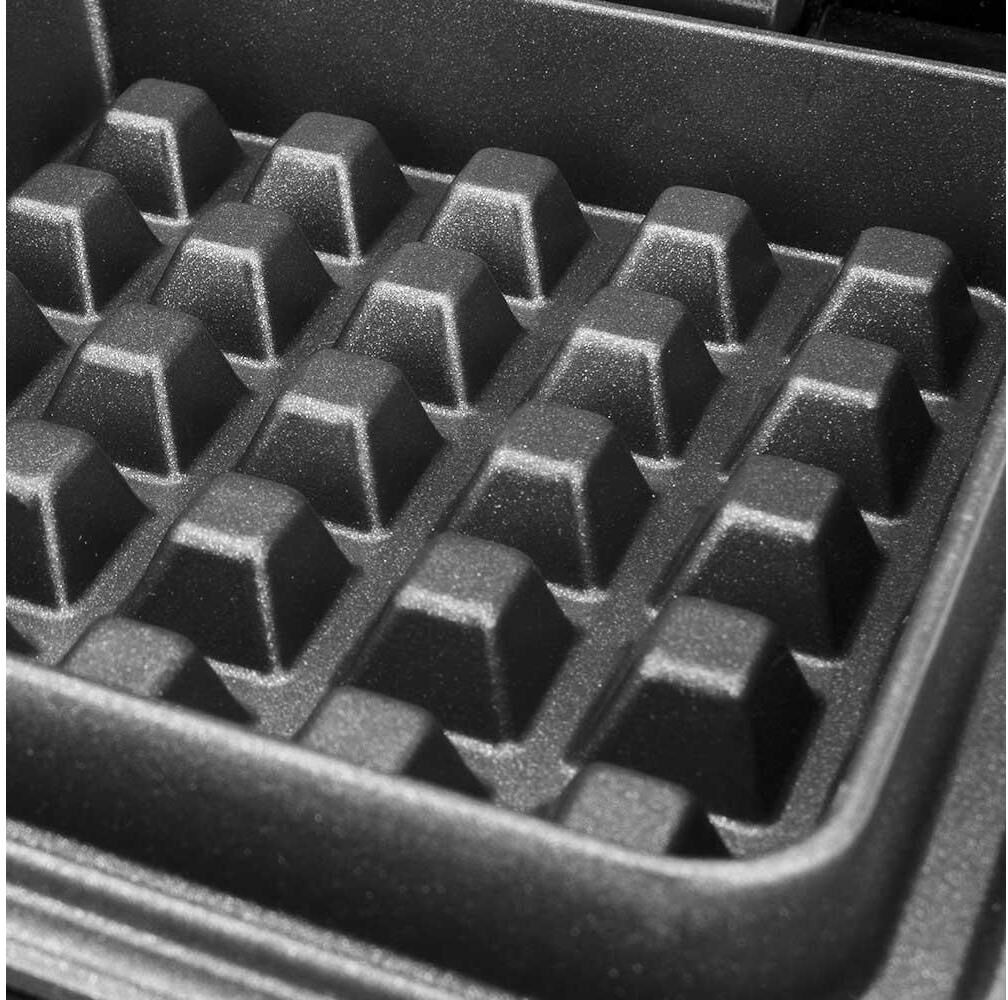 GASTROBACK Waffeleisen "Advanced control", silber (schwarz, silberfarben), B:36,5cm H:33cm T:33cm, Waffeleisen, Waffeleisen schwarz, silberfarben Einheitsgröße