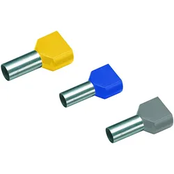CIMCO Aderendhülse isoliert, Duo 2x16mm2, L=14mm, blau (100Stk)