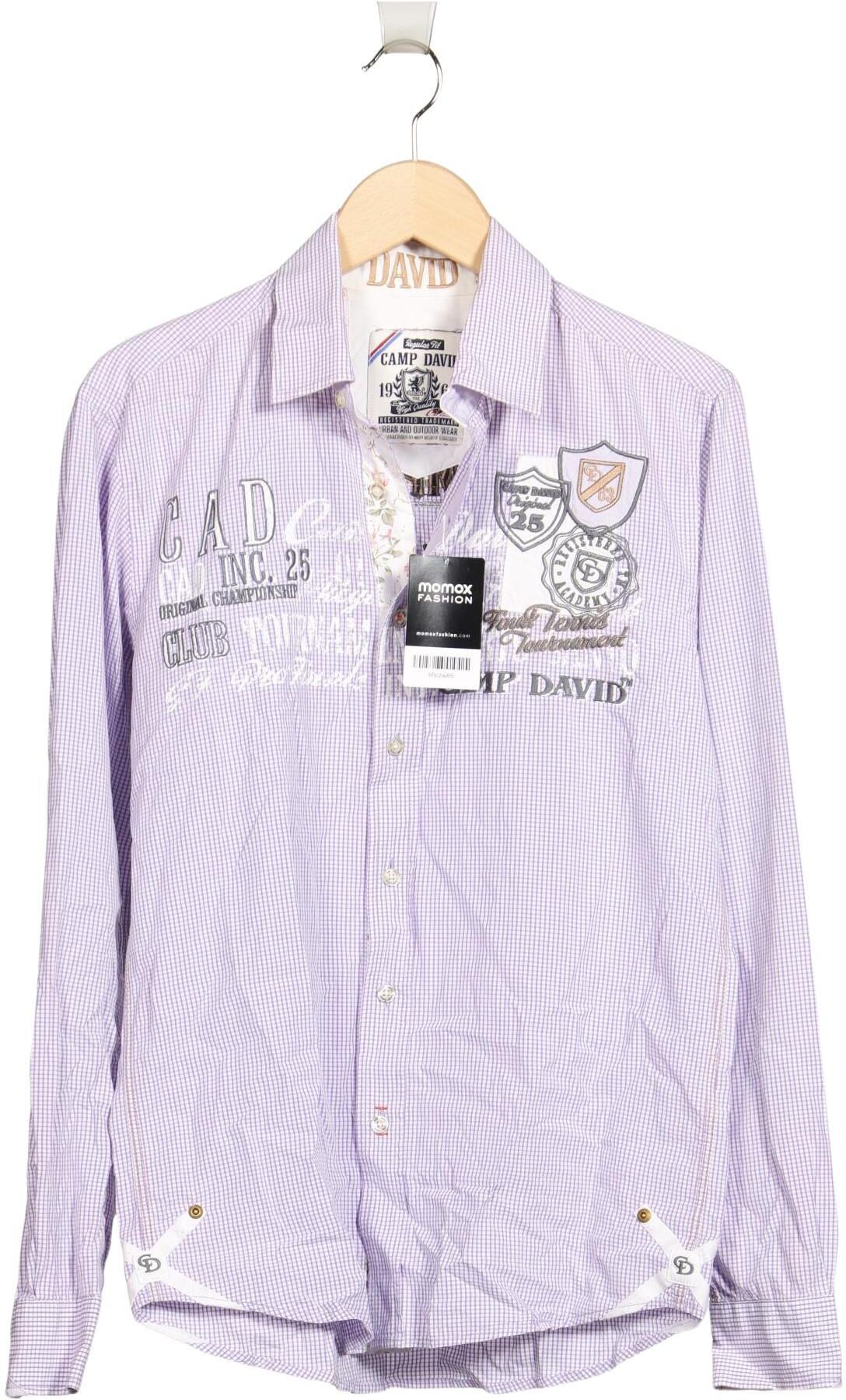 Camp David Herren Hemd, Flieder, Gr. S, Baumwolle - Second Hand