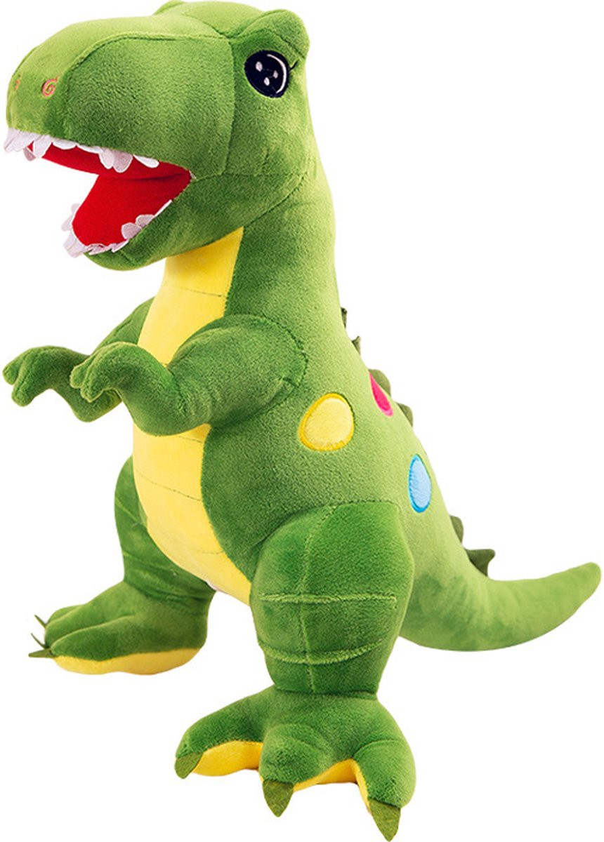 Groene Gevlekte Tyrannosaurus Dinosaurus Knuffel en Langedekussen, 110 cm