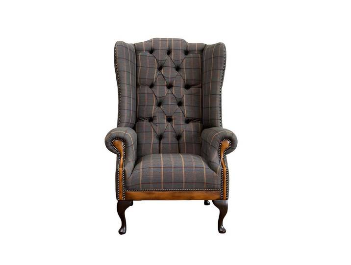 Xlmoebel Ohrensessel Chesterfield Ohrensessel aus hochwertigem Textil in klassischem Design (1-St., Ohrensessel), Hergestellt in Europa