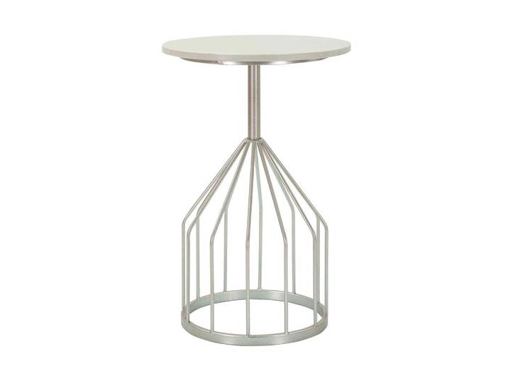 Mauro Ferretti Couchtisch, Silber, Metall, Stein, 37.5x58x37.5 cm, Wohnzimmer, Wohnzimmertische, Couchtische