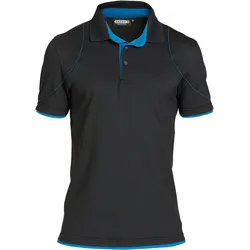 DASSY® Orbital Poloshirt - schwarz/azurblau - L