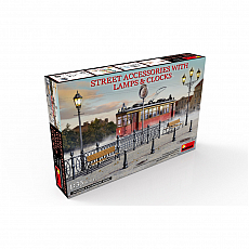 MiniArt - Street Accessories With Lamps/Clocks - 1:35 311205